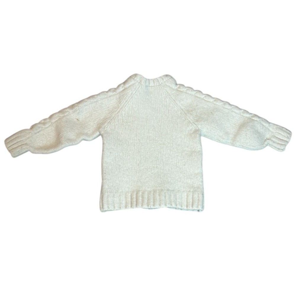 Triona Design Unisex Irish Cable Knit Wool Cashmere Cream Toddler Sweater 3T - Picture 3 of 6